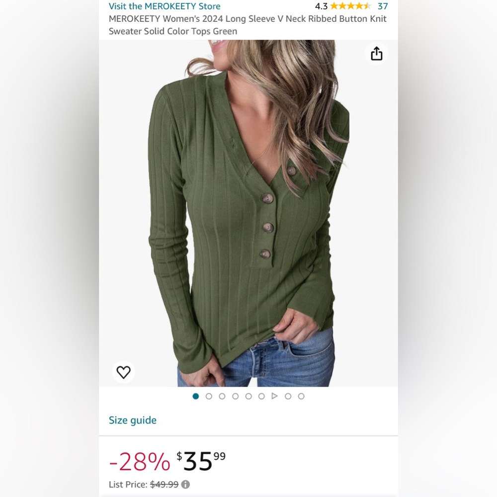 NWOT Merokeety women’s long sleeve V neck